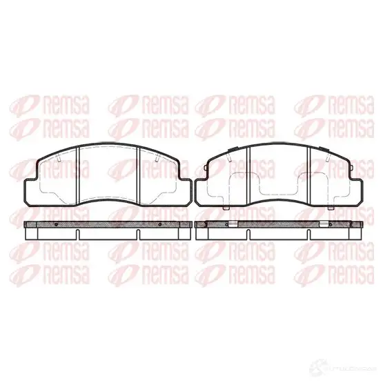 Тормозные колодки дисковые, комплект REMSA 1464235 D15 50-8759 PCA049500 0495.00 изображение 0