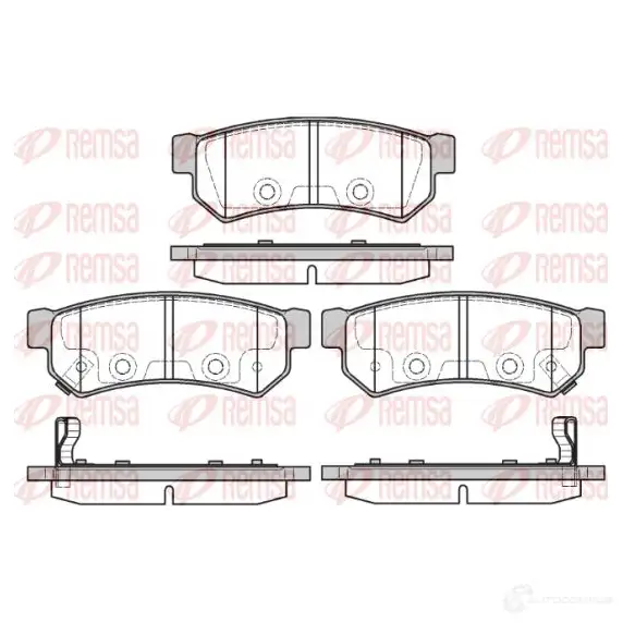 Тормозные колодки дисковые, комплект REMSA 1464833 2523 2 1048.12 25953 изображение 0