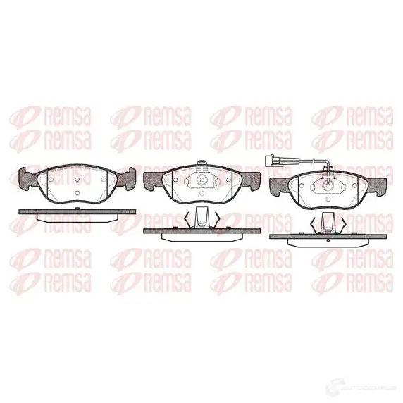 Тормозные колодки дисковые, комплект REMSA 2 1927 1464314 0587.11 21929 изображение 0