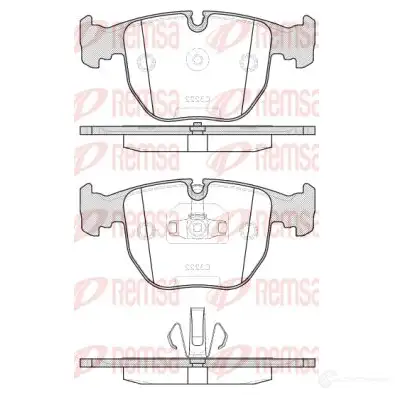 Тормозные колодки дисковые, комплект REMSA 249 92 24993 0596.20 1464348 изображение 0
