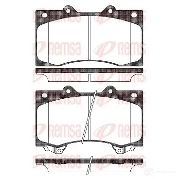 Тормозные колодки дисковые, комплект REMSA 25 240 25241 1506.02 1465268 изображение 0