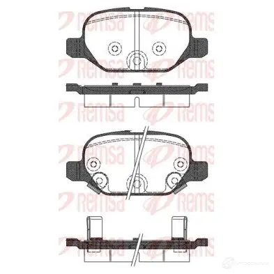 Тормозные колодки дисковые, комплект REMSA 25411 1464531 0727.32 2541 0 изображение 0