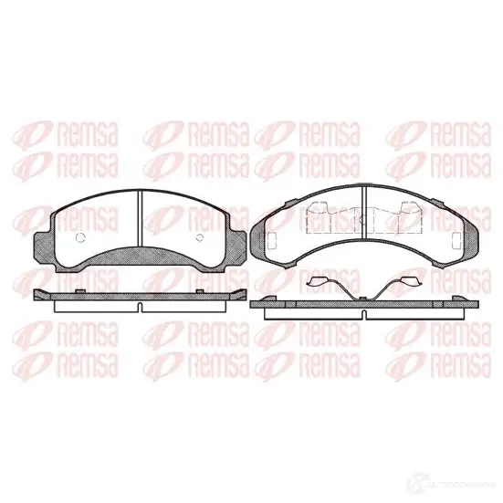 Тормозные колодки дисковые, комплект REMSA 1464275 PCA055000 D205-7 125 0550.00