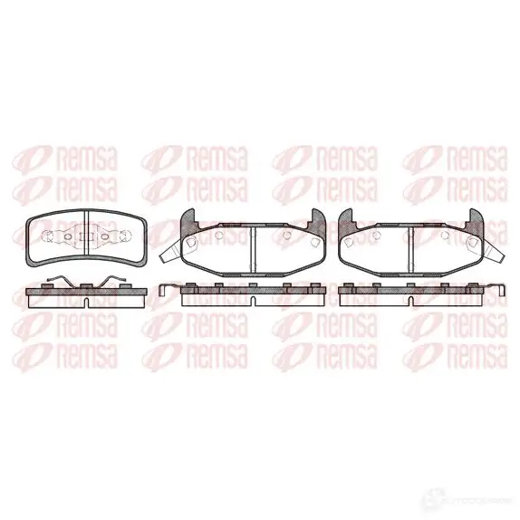 Тормозные колодки дисковые, комплект REMSA D 377-7266 1464267 0532.02 PCA053202
