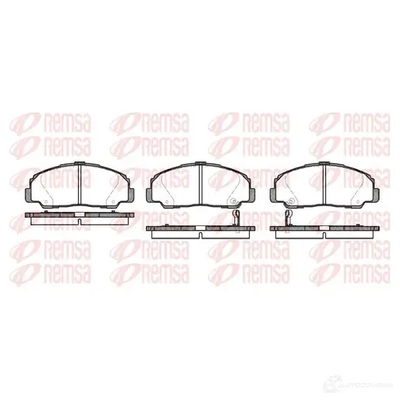Тормозные колодки дисковые, комплект REMSA D490-7370 BPM 0178.32 1463635 0178.32 изображение 0