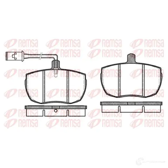 Тормозные колодки дисковые, комплект REMSA 203 59 20653 1463361 0056.12 изображение 0
