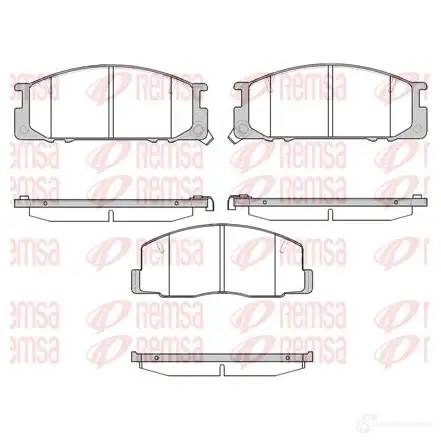 Тормозные колодки дисковые, комплект REMSA 1463912 21781 21 780 0306.12 изображение 0