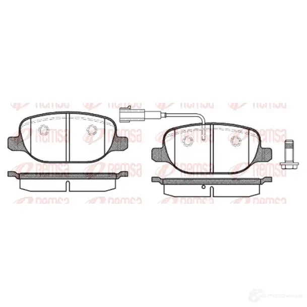 Тормозные колодки дисковые, комплект REMSA 1464704 PCA0878.02 BP M0878.02 0878.02