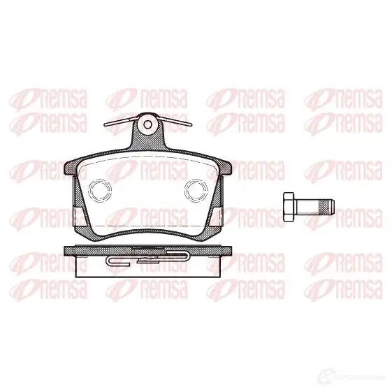 Тормозные колодки дисковые, комплект REMSA BP M0135.40 0135.40 D851-7727 1463511 изображение 0