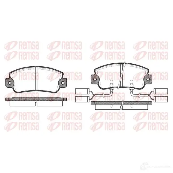 Тормозные колодки дисковые, комплект REMSA 1463289 2113 1 21132 0025.22 изображение 0