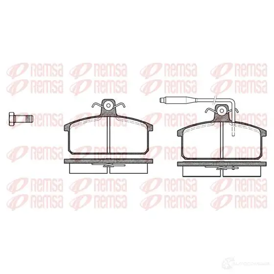 Тормозные колодки дисковые, комплект REMSA 20946 0128.02 1463483 20 708 изображение 0