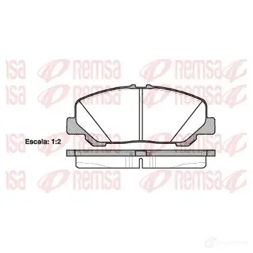 Тормозные колодки дисковые, комплект REMSA 2460 1 1287.00 PCA128700 1465059