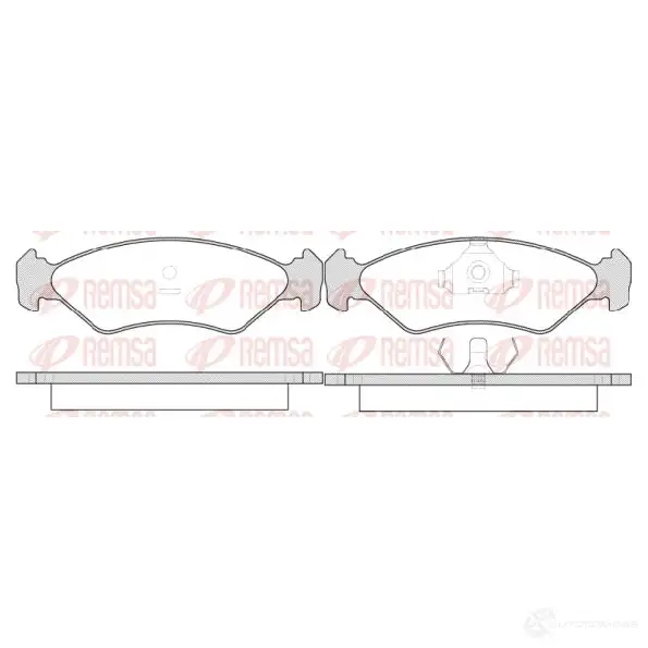 Тормозные колодки дисковые, комплект REMSA 52ZIZO1 0285.15 1463870 PCA0285 15