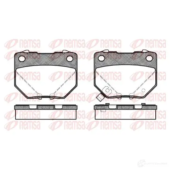 Тормозные колодки дисковые, комплект REMSA 2385 0 0365.21 BPM0365.21 1464017 изображение 0