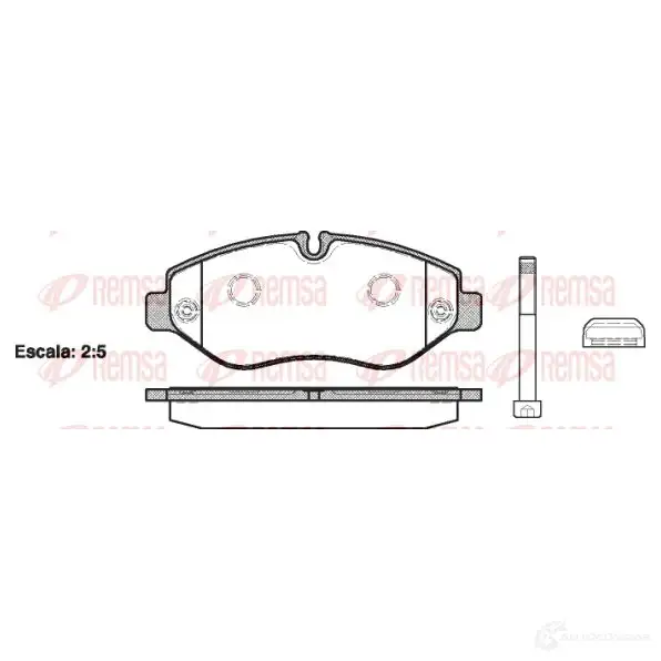 Тормозные колодки дисковые, комплект REMSA 1465013 1245.10 B PM1245.10 PCA124510 изображение 0