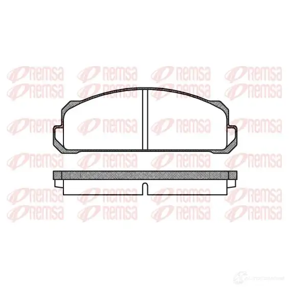 Тормозные колодки дисковые, комплект REMSA D54-792 1463282 20 074 0022.40