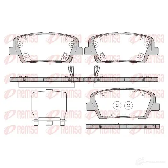 Тормозные колодки дисковые, комплект REMSA 1274.09 22196 221 95 1465046 изображение 0