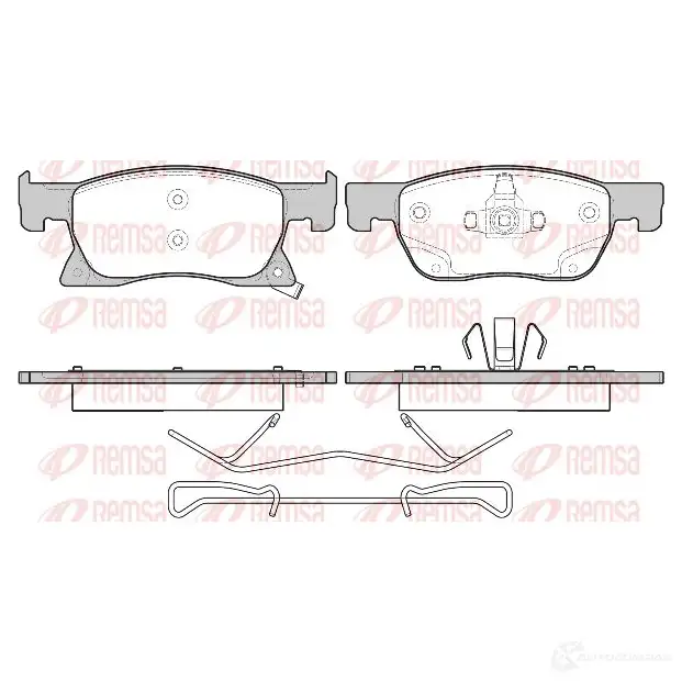 Тормозные колодки дисковые, комплект REMSA 1465387 223 42 22343 1681.02 изображение 0