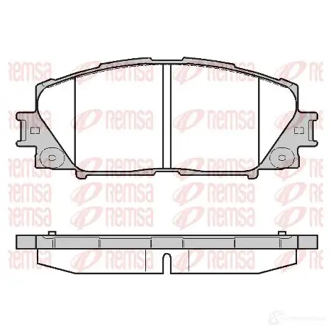 Тормозные колодки дисковые, комплект REMSA 1464989 BPM1224.10 1224.10 24 451 изображение 0