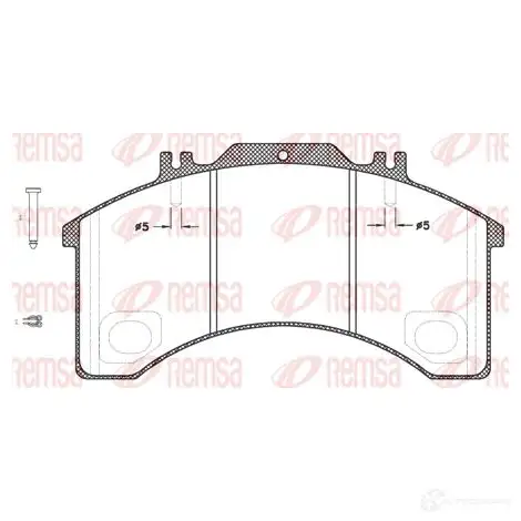 Тормозные колодки дисковые, комплект REMSA 1469071 29 032 JCA 497.30 497.30