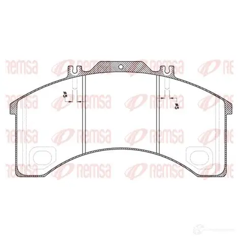 Тормозные колодки дисковые, комплект REMSA 290 11 498.00 JCA 498.00 1469072 изображение 0