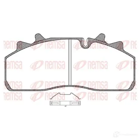 Тормозные колодки дисковые, комплект REMSA 12 54.00 29126 1469021 JCA 1254.00 изображение 0