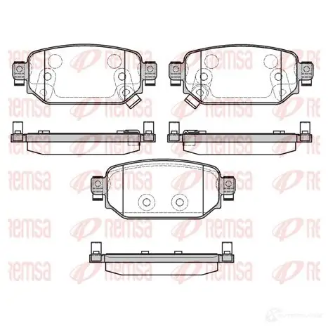 Тормозные колодки дисковые, комплект REMSA 22 623 1731.02 1193931530 22624 изображение 0