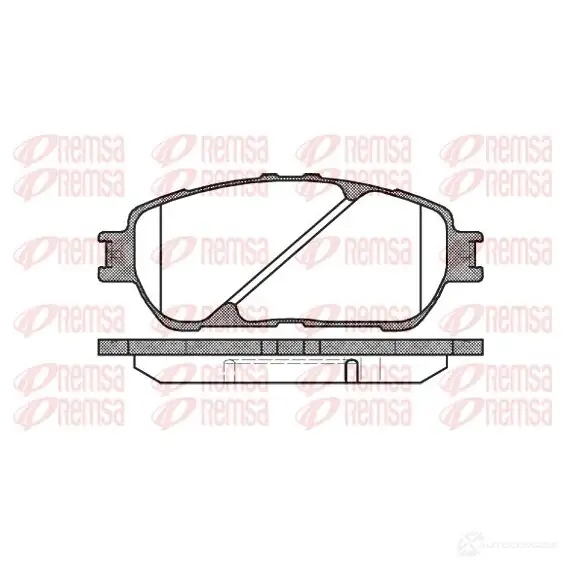 Тормозные колодки дисковые, комплект REMSA 23 855 0898.00 D906-7785 1464729