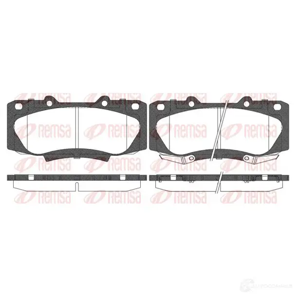 Тормозные колодки дисковые, комплект REMSA 1468.02 PCA146802 D156 7-8776 1465240