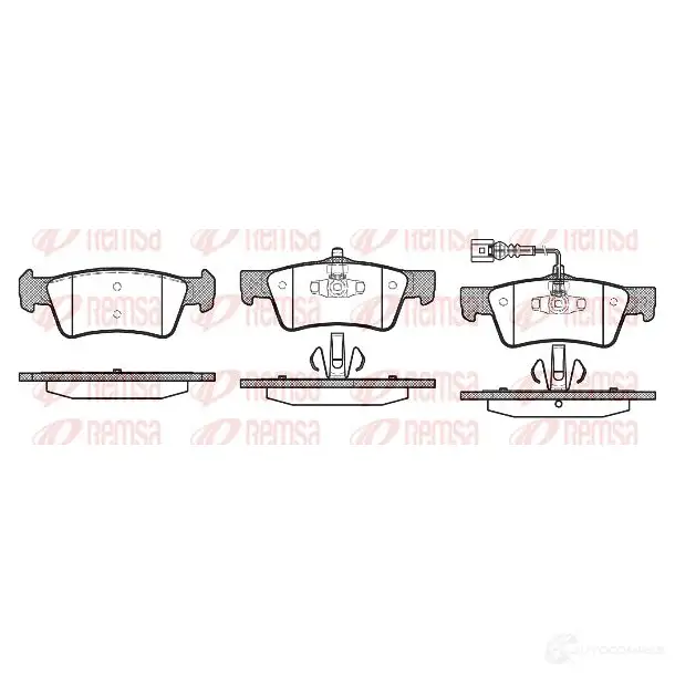 Тормозные колодки дисковые, комплект REMSA 1464947 PCA118701 1187.01 BPM 1187.01 изображение 0