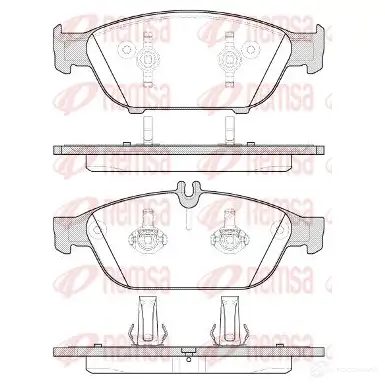 Тормозные колодки дисковые, комплект REMSA D16 52-8879 1441.10 PCA1441.10 1465212 изображение 0