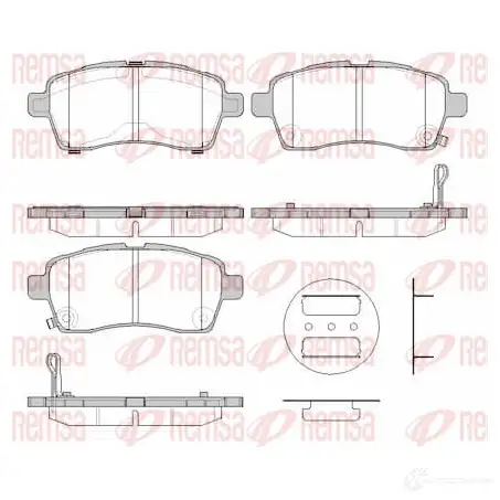 Тормозные колодки дисковые, комплект REMSA 1833.02 V76 8R 1437174857