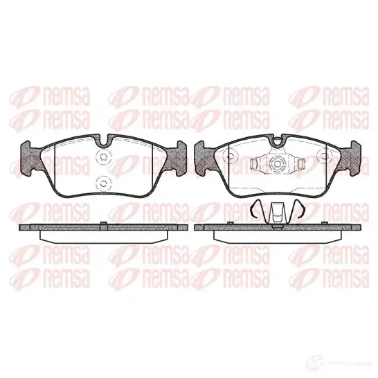 Тормозные колодки дисковые, комплект REMSA 0384.60 1464050 PCA038460 BPM038 4.60 изображение 0