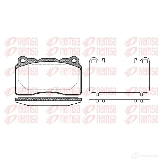 Тормозные колодки дисковые, комплект REMSA 0666.10 D1016-7919 BPM0666. 10 1464453 изображение 0