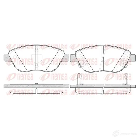 Тормозные колодки дисковые, комплект REMSA 1464682 0859.32 2434 9 BPM0859.32 изображение 0