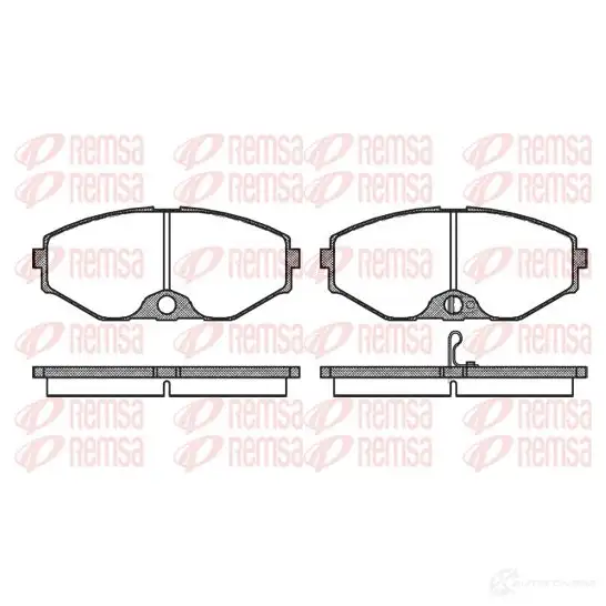Тормозные колодки дисковые, комплект REMSA 0375.02 231 84 1464031 23672 изображение 0