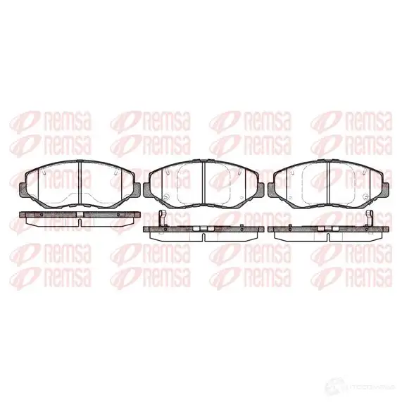 Тормозные колодки дисковые, комплект REMSA 2385 6 0899.00 BPM0899.00 1464730 изображение 0
