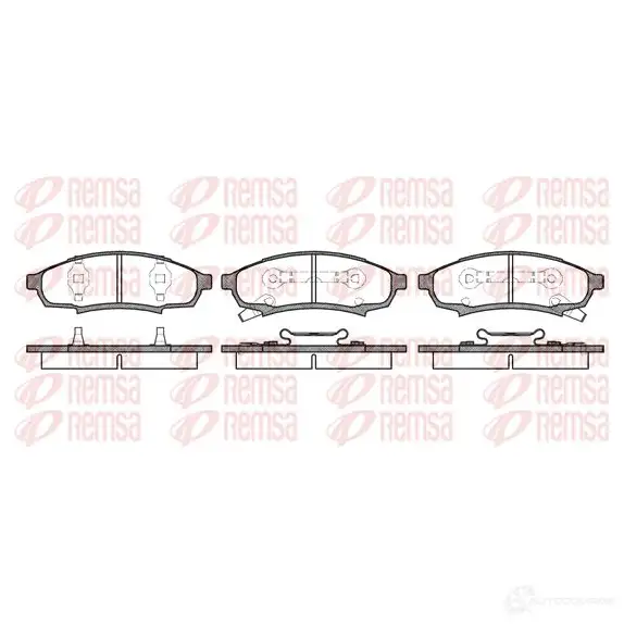 Тормозные колодки дисковые, комплект REMSA 1464266 PCA053102 0531.02 D376-7 265A