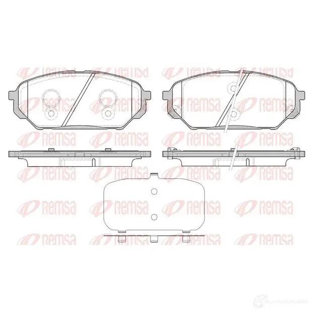 Тормозные колодки дисковые, комплект REMSA QD1H3 P CA132212 1322.12 1465091