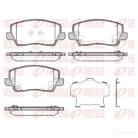 Тормозные колодки дисковые, комплект REMSA 1803.02 2CU 16 1436754150 изображение 0