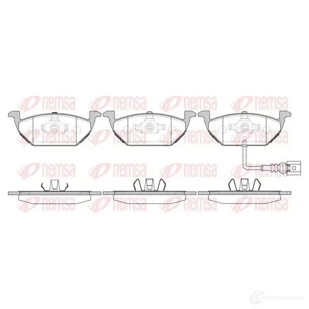 Тормозные колодки дисковые, комплект REMSA 27C5PH 1464403 0633.31 PC A063331 изображение 0
