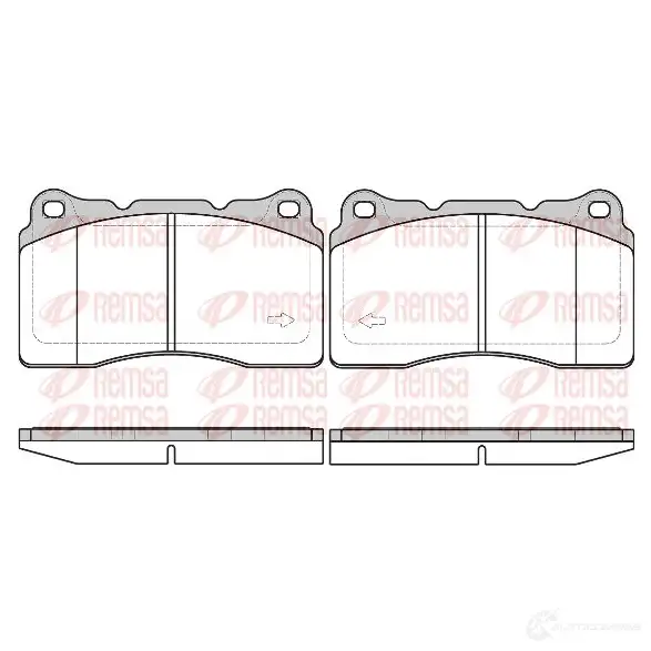 Тормозные колодки дисковые, комплект REMSA 230 92 1464458 PCA066640 0666.40 изображение 0