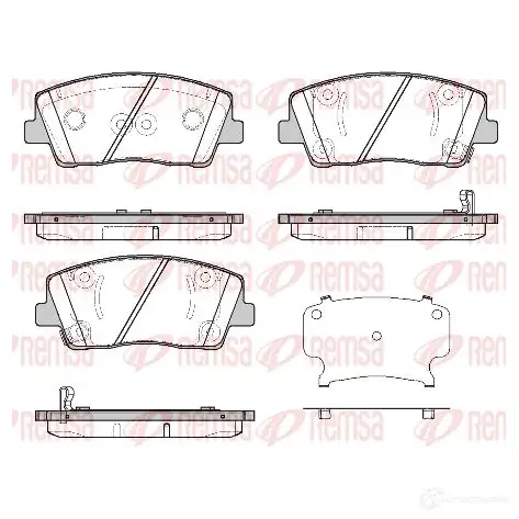 Тормозные колодки дисковые, комплект REMSA 9WT 45F 1437174842 1812.02