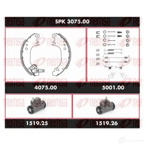 Тормозные колодки и цилиндры REMSA SCA30750 0 SPK 3075.00 1469324 VPHFTG0 изображение 0