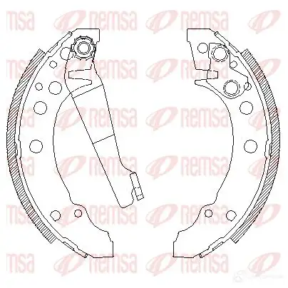 Тормозные колодки REMSA BSM40 45.00 4045.00 ZCA404500 1465775