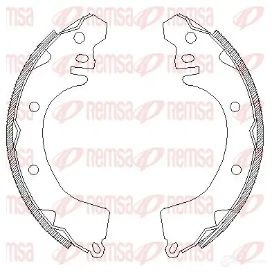 Тормозные колодки REMSA 1466129 AOT8OP ZC A437000 4370.00