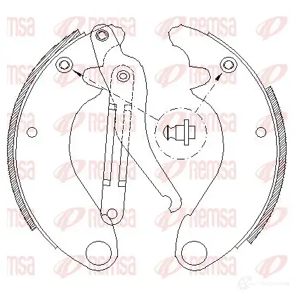 Тормозные колодки REMSA 4505.00 ZCA4505 00 PQL9C 1466198