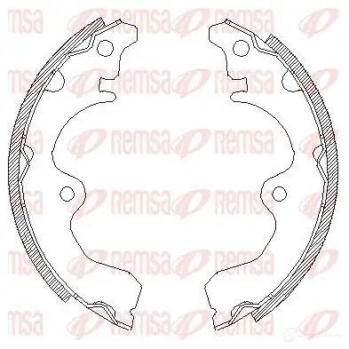 Тормозные колодки REMSA TRX5PD 4334.00 ZCA4334 00 1466094