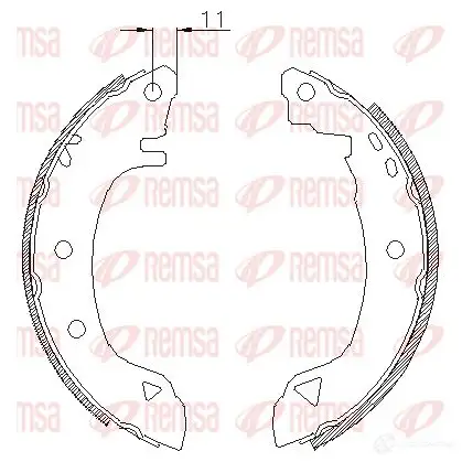 Тормозные колодки REMSA BS M4182.00 ZCA418200 4182.00 1465950
