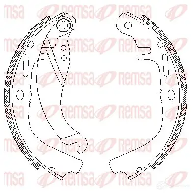 Тормозные колодки REMSA 1465801 4065.00 ZCA40650 0 PKDB94D